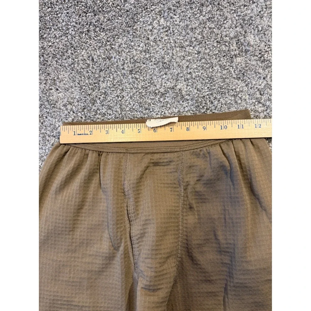 Peckham‎ Drawers Mens Small Short Brown Gen III Mid Weight Fleece Thermal Pants